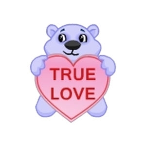 Blue Heart Bear